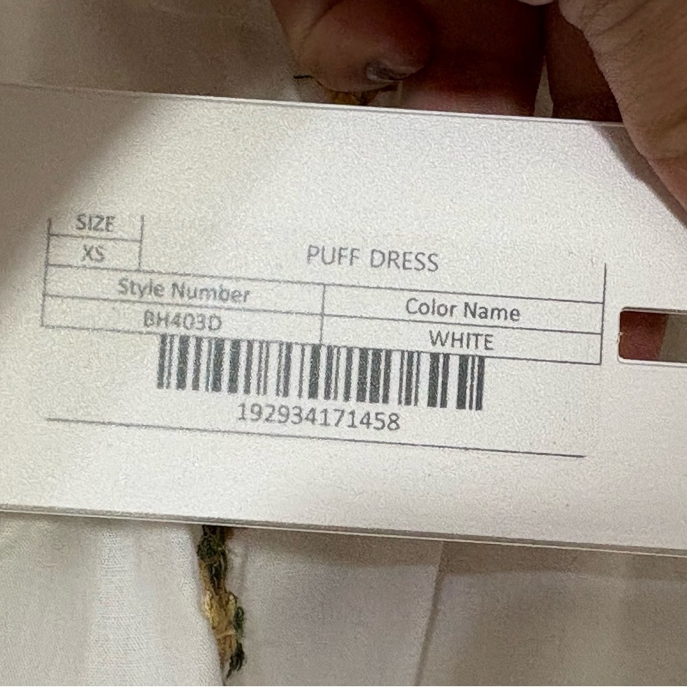 Endless Rose Puff Sleeve Milkmaid Mini Dress XS White Floral Embroidered NWT - Picture 7 of 11
